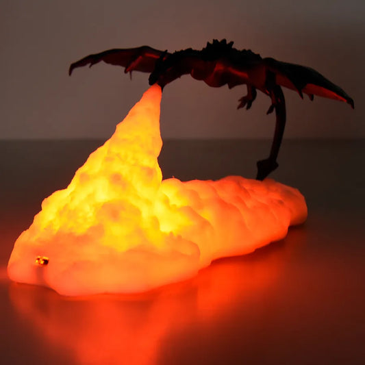 3D Room Decor Print LED Dragon lamp